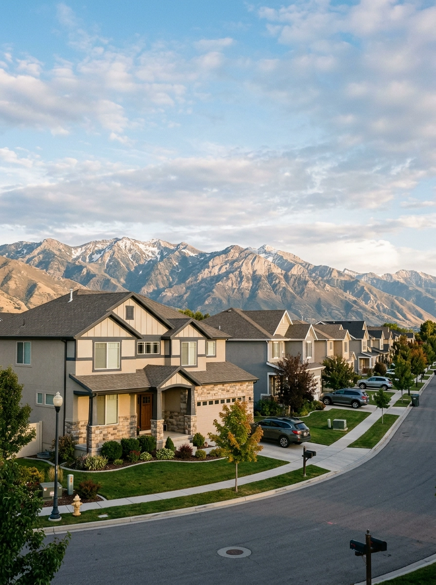 Newer two-story home in a Layton subdivision in Layton, Utah