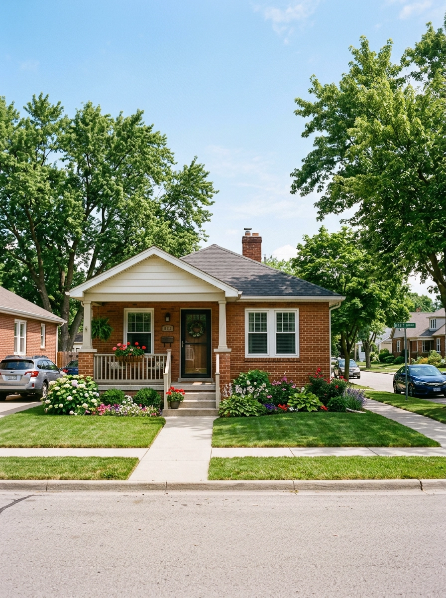 Post-war brick bungalow on a quiet street in Murray, Utah