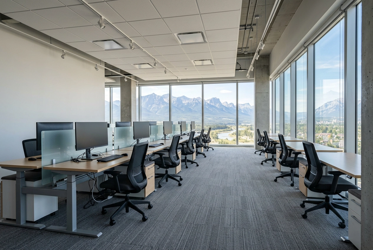 Clean carpet in a modern office