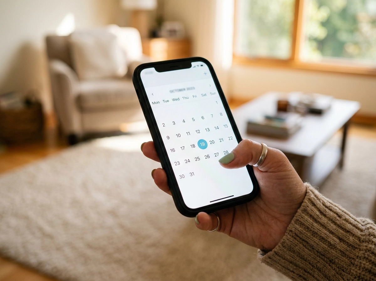 Homeowner booking carpet cleaning online
