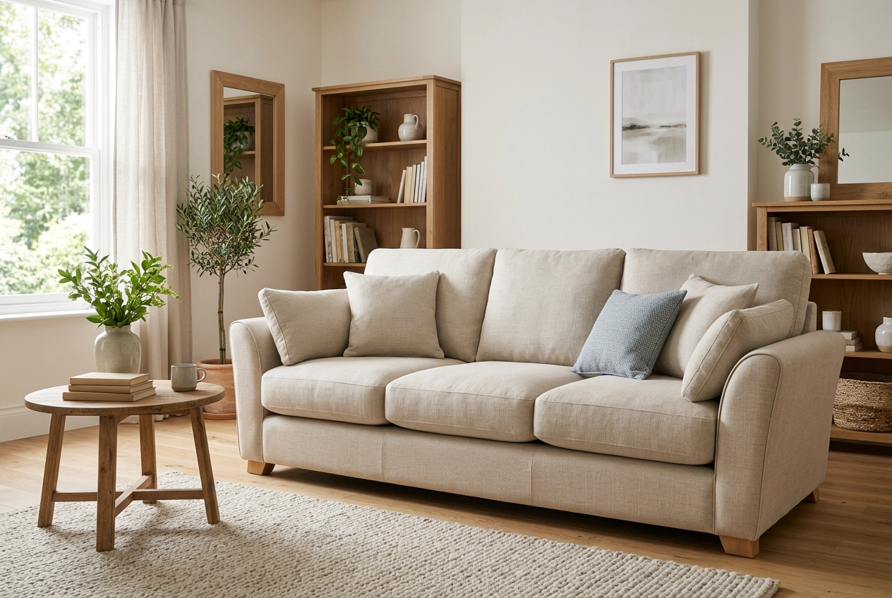 Clean, dry sofa in a bright living room